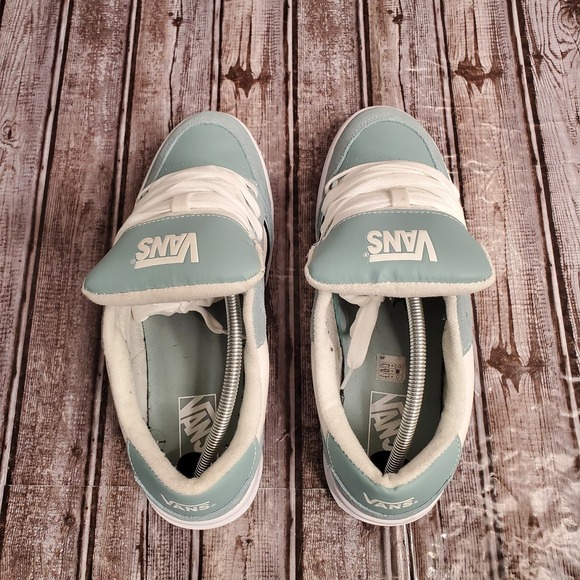 Vans Mens Hylane Skate Shoes Light Blue White Low Top Sneakers Size 11.5 - Picture 8 of 16